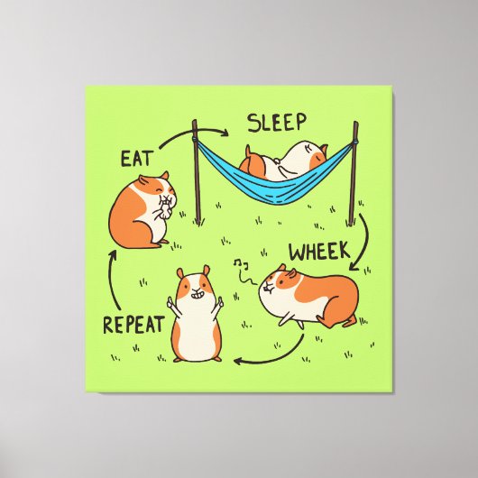 Der Lebenszyklus eines Guinea Pig Leinwanddruck (Vorderseite)