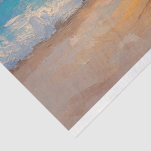 Der lebhafte Flamingo am Strand Seidenpapier (Ausschnitt)