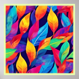 Der lebhafte Herbst hinterlässt Abstrakte Kunst Poster