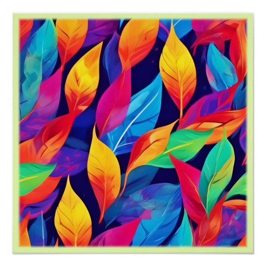 Der lebhafte Herbst hinterlässt Abstrakte Kunst Poster (Vorderseite)