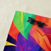 Der lebhafte Herbst hinterlässt Abstrakte Kunst Strandtuch (Beispiel)