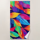 Der lebhafte Herbst hinterlässt Abstrakte Kunst Strandtuch (Vorderseite)