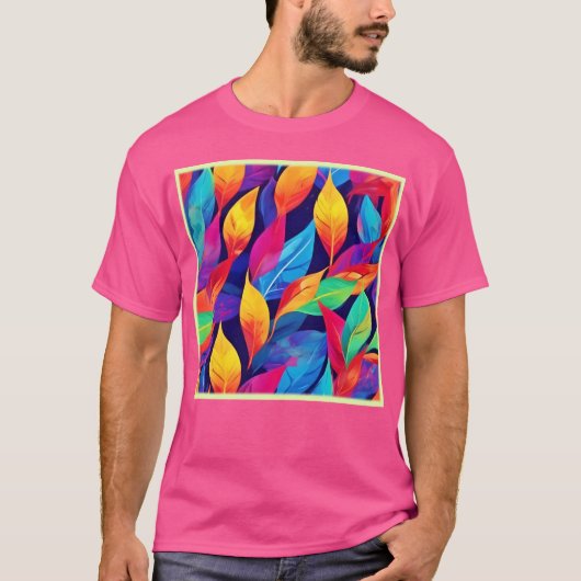 Der lebhafte Herbst hinterlässt Abstrakte Kunst T-Shirt (Vorderseite)