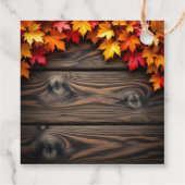 Der lebhafte Herbst hinterlässt den rustikalen Ern Geschenkanhänger (Rückseite)