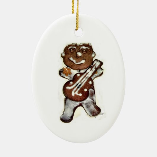 Der Lebkuchen-Mann Keramik Ornament (Hinten)