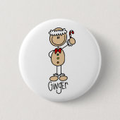 Der Lebkuchen-Mann-Knopf Button (Vorderseite)