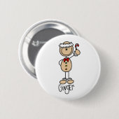 Der Lebkuchen-Mann-Knopf Button (Vorne & Hinten)