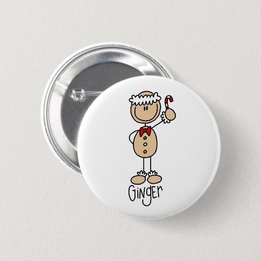 Der Lebkuchen-Mann-Knopf Button (Vorne & Hinten)