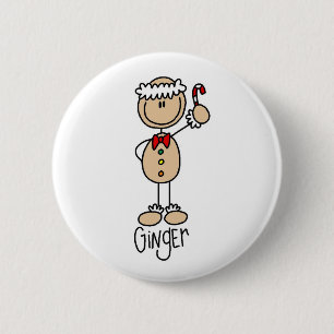 Der Lebkuchen-Mann-Knopf Button