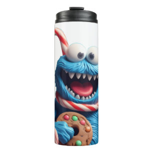 Der Lebkuchen-Monster Lustige Weihnachtskunst Thermosbecher