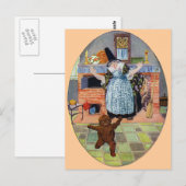 Der Lebkuchenjunge springt aus dem Ofen Postkarte (Vorne/Hinten)