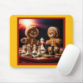 Der Lebkuchenmann schüttelt mit seiner Schwester Mousepad (Mit Mouse)