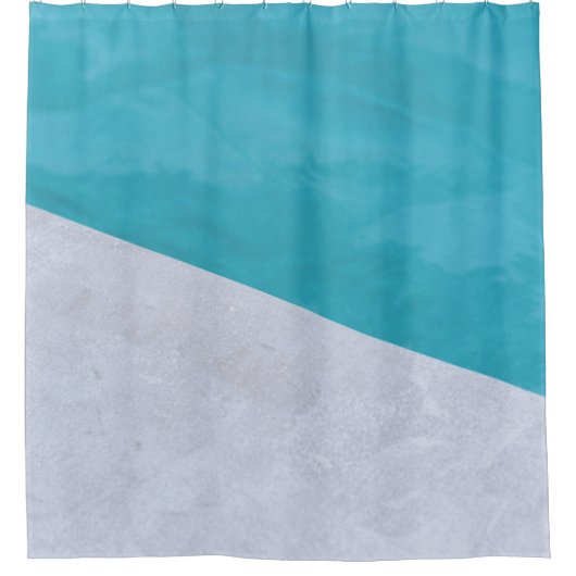 Der leere graue Boden am Pool Duschvorhang (Vorderseite)