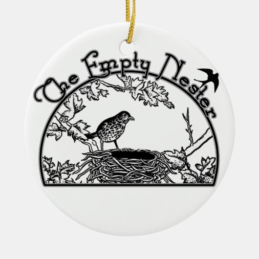 Der leere Nester Keramik Ornament (Vorne)