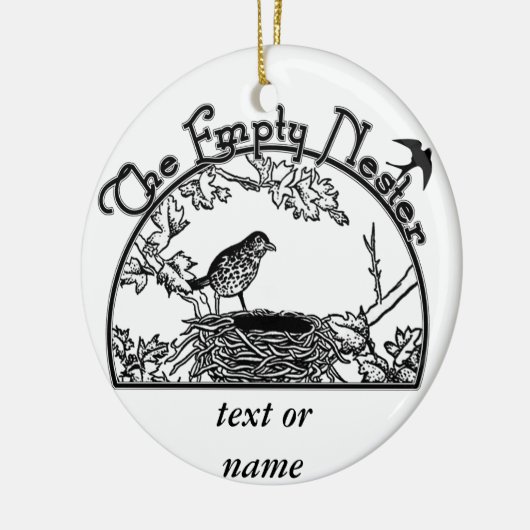 Der leere Nester Keramikornament (Links)