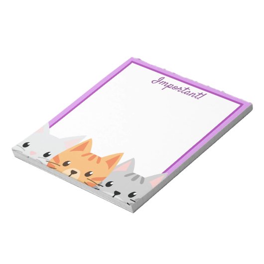 Der leere Notepad der Katze Notizblock (Rotiert)
