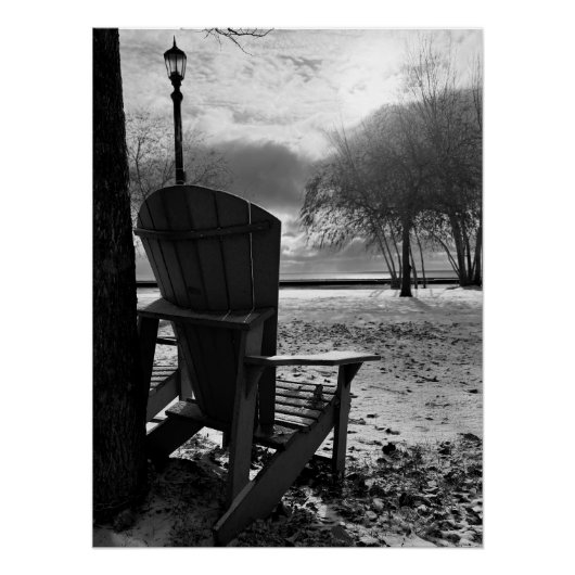 Der leere Stuhl am See Poster (Vorderseite)