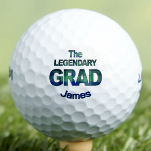 Der legendäre Absolvent – Blau Grün Geschenk für i Golfball