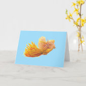 Der legendäre Phoenix Bird Pastel Sky Blue Karte (Gelbe Blume)