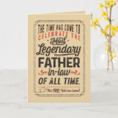 Der legendärste Schwiegervater aller Zeiten Karte (Gelbe Blume)