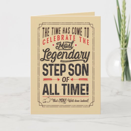 Der legendärste Sohn aller Time Card Karte (Vorderseite)