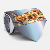 Der lehnende Turm der Pizza (Pisa) Krawatte (Gerollt)