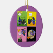 Der Lehrassistent - Comic reinigen Keramik Ornament (Rechts)