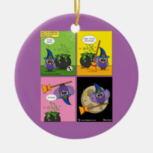 Der Lehrassistent - Comic reinigen Keramik Ornament
