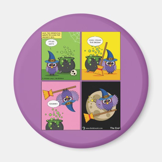 Der Lehrassistent - Comic reinigen Magnet (Vorne)