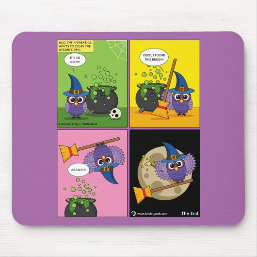 Der Lehrassistent - Comic reinigen Mousepad (Vorne)