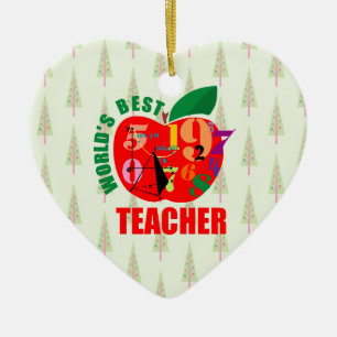 Der Lehrer-Apples der Welt beste Mathe-Geometrie Keramik Ornament
