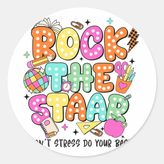 Der Lehrer des Teststaates Motivierend Testing Da Runder Aufkleber (Vorderseite)