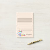 Der Lehrer für Aquarellkunst schrieb Post-It-Notes Post-it Klebezettel (Auf Schreibtisch)