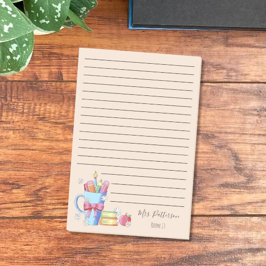 Der Lehrer für Aquarellkunst schrieb Post-It-Notes Post-it Klebezettel