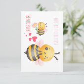 Der Lehrer für Wasserfarben-Bienen dankt Ihnen für Dankeskarte (Stehend Vorderseite)