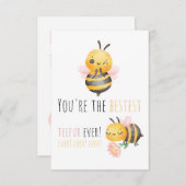 Der Lehrer für Wasserfarben-Bienen dankt Ihnen für Dankeskarte (Vorne/Hinten)