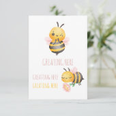 Der Lehrer für Wasserfarben-Bienen dankt Ihnen für Dankeskarte (Stehend Vorderseite)