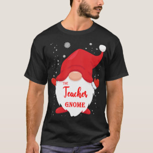Der Lehrer-Gnom passende Familien-Weihnachts-Pyjam T-Shirt