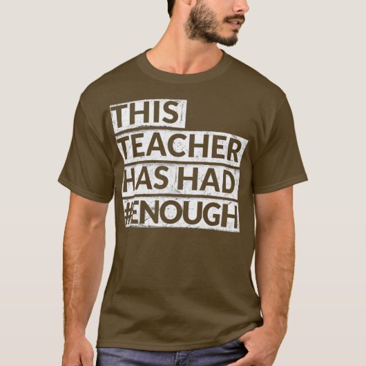 Der Lehrer hatte genug genug AntiGun Orange T-Shirt (Vorderseite)