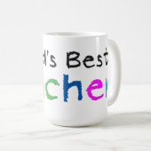 Der Lehrer-Kaffee-Tasse der Welt beste Kaffeetasse (VorderseiteRechts)