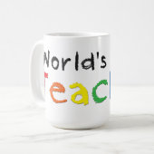 Der Lehrer-Kaffee-Tasse der Welt beste Kaffeetasse (Vorderseite Links)