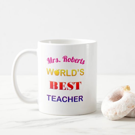 Der Lehrer-Kaffee-Tassen-Tassen der Welt beste Kaffeetasse (Mit Donut)