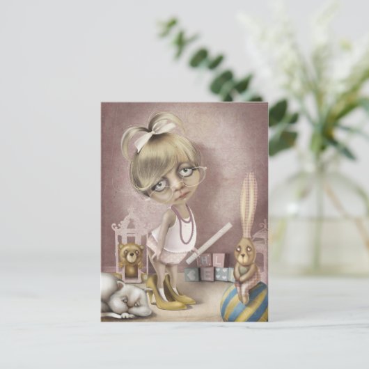 Der Lehrer Postkarte (Stehend Vorderseite)