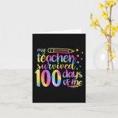 Der Lehrer überlebte 100 Tage meiner 100. Karte (Gelbe Blume)