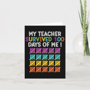 Der Lehrer überlebte 100 Tage meines Fun School Le Karte