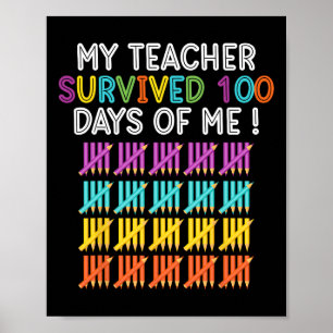 Der Lehrer überlebte 100 Tage meines Fun School Le Poster