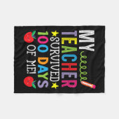 Der Lehrer überlebte 100 Tage meines Schülers Fleecedecke (Vorderseite (Horizontal))