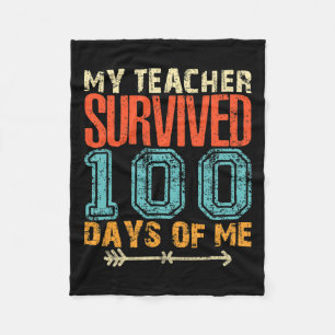 Der Lehrer überlebte 100 Tage Spaß 100 Schultag Fleecedecke
