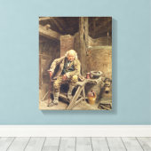 Der leidenschaftliche alte Diener Leinwanddruck (Insitu (Holzboden))