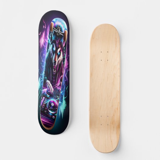 Der leidenschaftliche Blick des DJ Skateboard (Vorderseite)